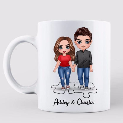 Missing Piece Doll Couple Gift For Her For Him Personalized Coffee Mug
