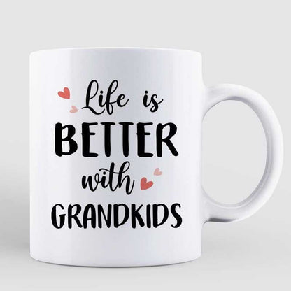 Pink Heart Doll Grandma Better With Grandkids Personalized Mug