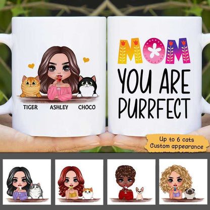 Purrfect Cat Mom Mother's Day Gift Personalized Mug