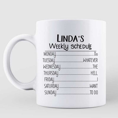 Retirement Gift Weekly Schedule Happy Retirement Gift For Mom For Dad For Colleagues Coworker Personalized Coffee Mug
