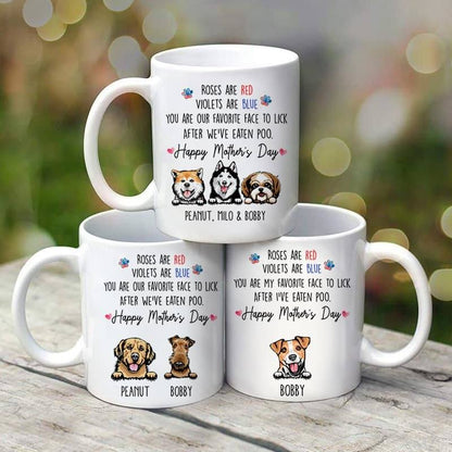 Roses Are Red Violets Are Blue Mother's Day Gift For Dog Mom Personalized Mug