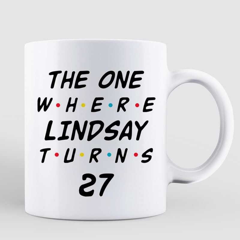The One Where It's My Birthday FR Birthday Gift Family Gift Personalized Mug