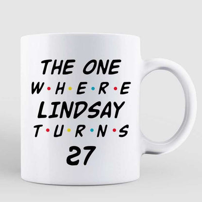 The One Where It's My Birthday FR Birthday Gift Family Gift Personalized Mug