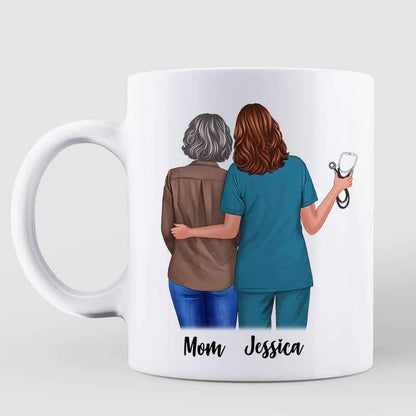 Behind Nurse Is Mom Personalized Coffee Mug