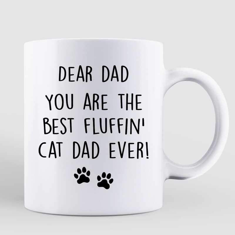 Best Fluffin Cat Dad Ever Personalized Mug