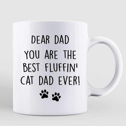 Best Fluffin Cat Dad Ever Personalized Mug
