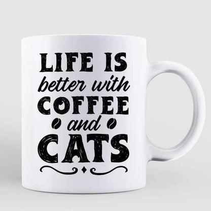 Better Life Cat Coffee Chibi Girl Personalized Mug