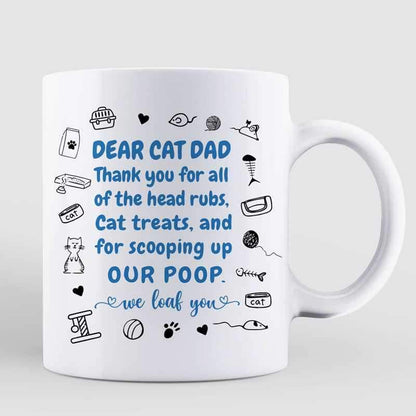 Cat Dad Blue Fluffy Cat Personalized Mug