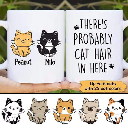 Cat Hair In Here Sitting Cat Personalized Mug