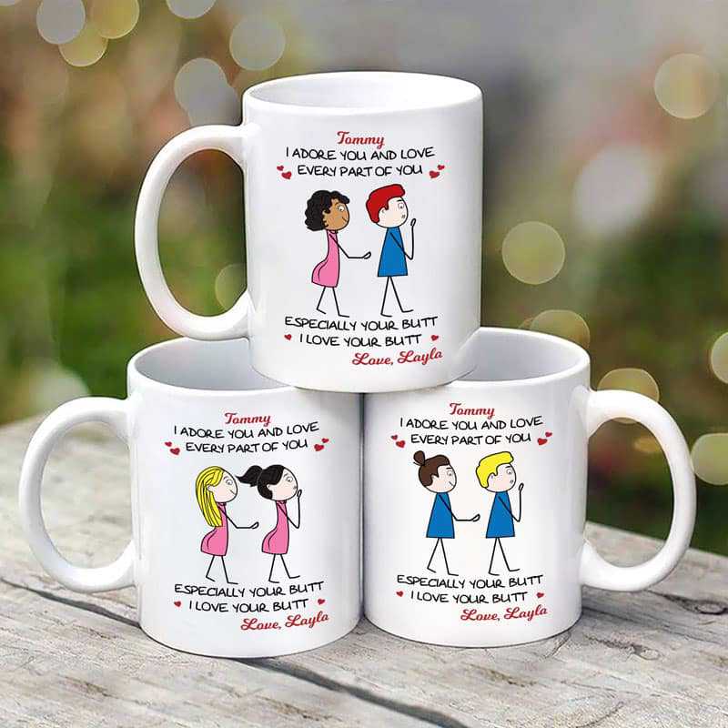 Couple Adore Every Part Of You Especially Your Butt Personalized Mug