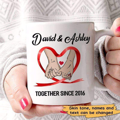 Couple Together Since Hand In Hand Gift For Her For Him Personalized Mug