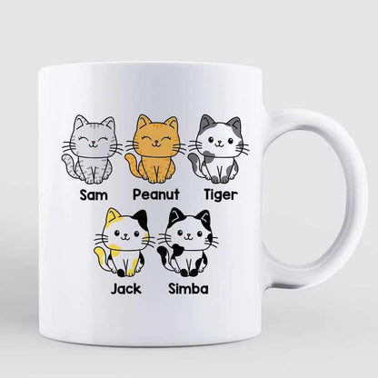 Dear Cat Dad Cute Sitting Cat Personalized Coffee Mug