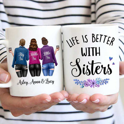 Denim Jacket Sisters Personalized Mug