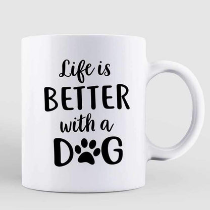 Dog Mom Sitting On The Beach Personalized Mug