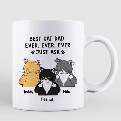 Fluffin Grumpy Cats Best Cat Dad Personalized Mug