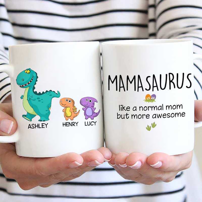 Grandmasaurus And Kis Personalized Mug