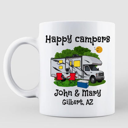 Happy Campers Campsite Personalized Mug