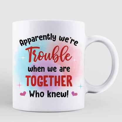 Jeans Jacket Besties Watercolor Personalized Mug