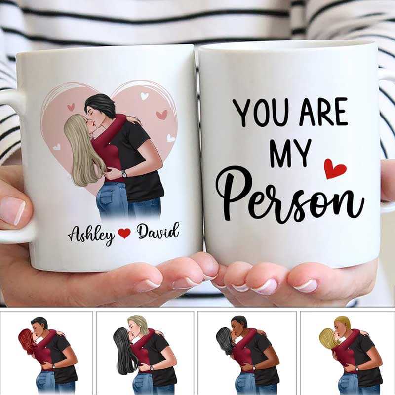 Kissing Couple Gift For Him For Her Personalized Mug