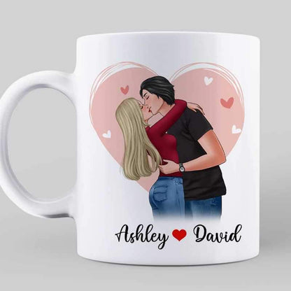 Kissing Couple Gift For Him For Her Personalized Mug