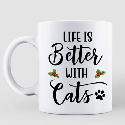 Life Is Better With Cats Chibi Girl Personalized Mug