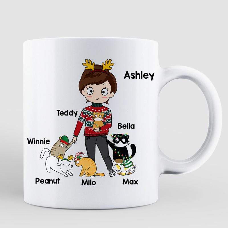 Life Is Better With Cats Chibi Girl Personalized Mug