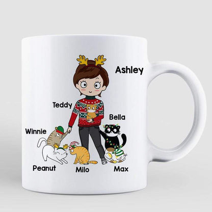 Life Is Better With Cats Chibi Girl Personalized Mug