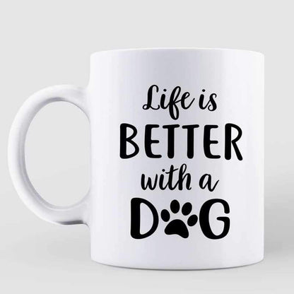 Life Is Better With Dog Wiggle Butt Personalized Coffee Mug