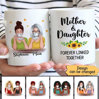 Love Between Mother & Daughter Sunflower Personalized Coffee Mug