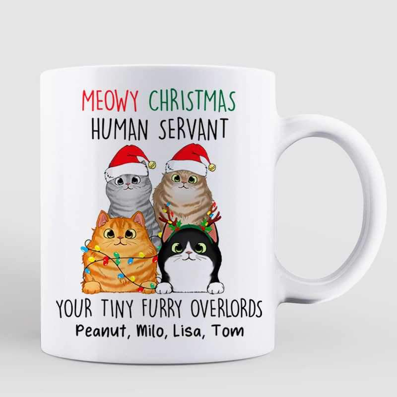 Meowy Catmas From Tiny OverLords Cat Personalized Mug