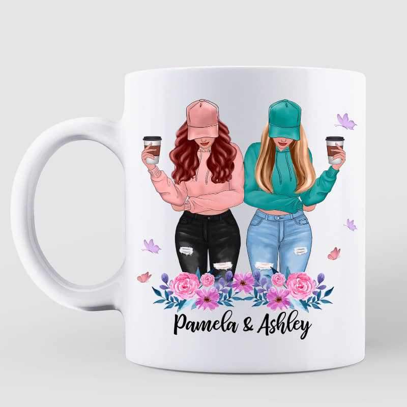 Modern Besties Until We're Old And Senile Personalized Mug