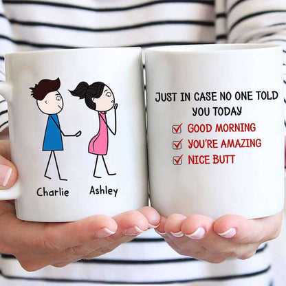 No One Told You Stick Couple Personalized Mug