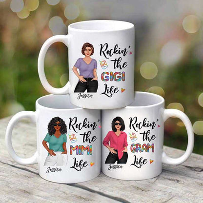 Rockin' Grandma Life Posing Nana Personalized Mug