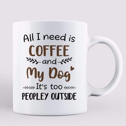 Run On Coffee And Dogs Personalized Coffee Mug
