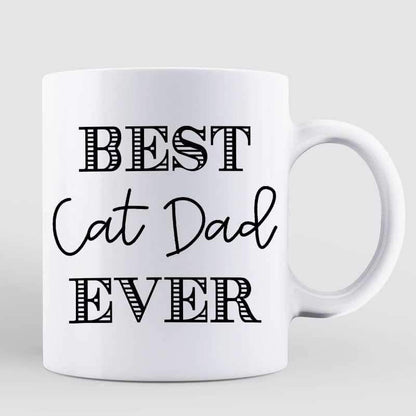 Sitting Man Best Cat Dad Ever Personalized Mug
