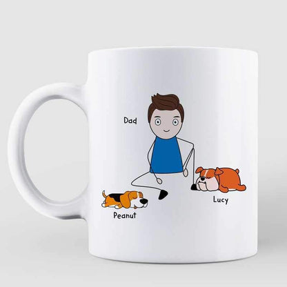 Stick Dog Dad Happy Father's Day Personalized Mug