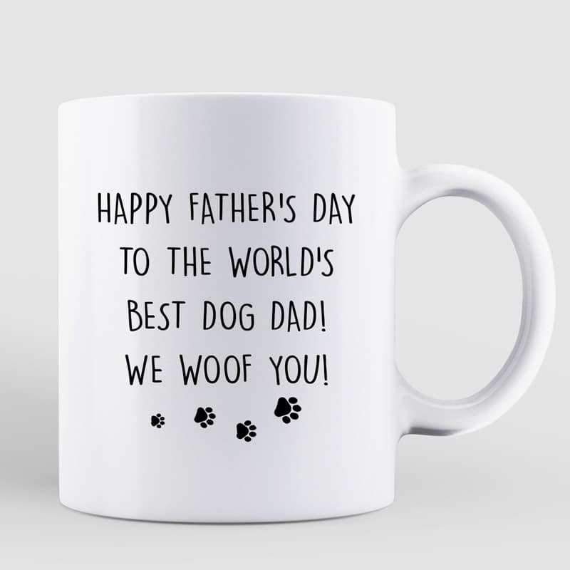 Stick Dog Dad Happy Father's Day Personalized Mug