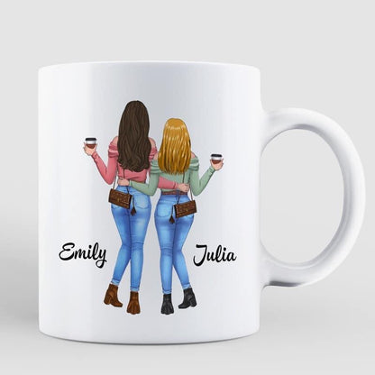 Tall Girl Short Girl Best Friends Personalized Mug
