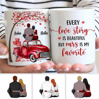 Couple With Car And Tree Personalized Mug