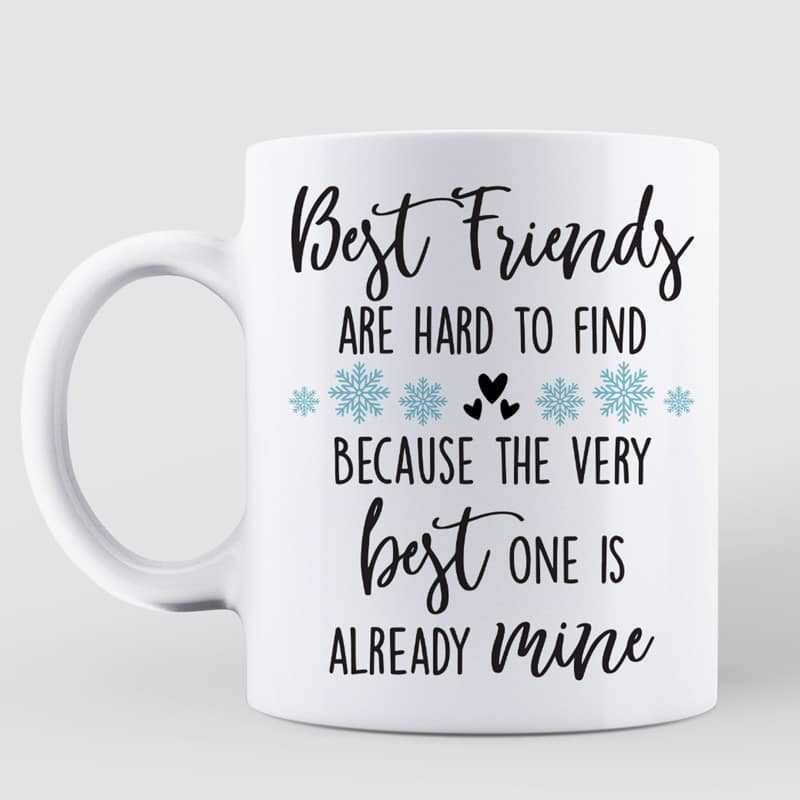Winter Tree Life Is Better With Besties Personalized Mug