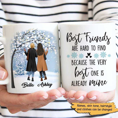 Winter Tree Life Is Better With Besties Personalized Mug