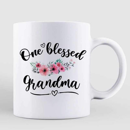 World's Best Grandma Family Kid Face Personalized Coffee Mug