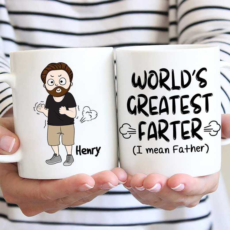 World's Greatest Farter Funny Gift For Dad Father Personalized Mug