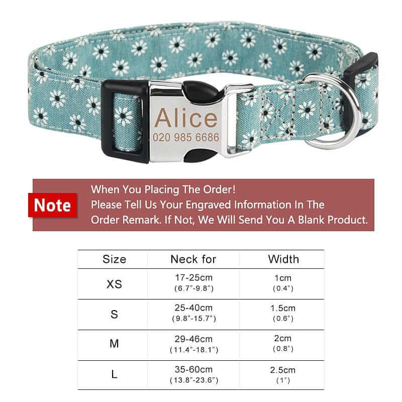 Dog Collars with Name Tags