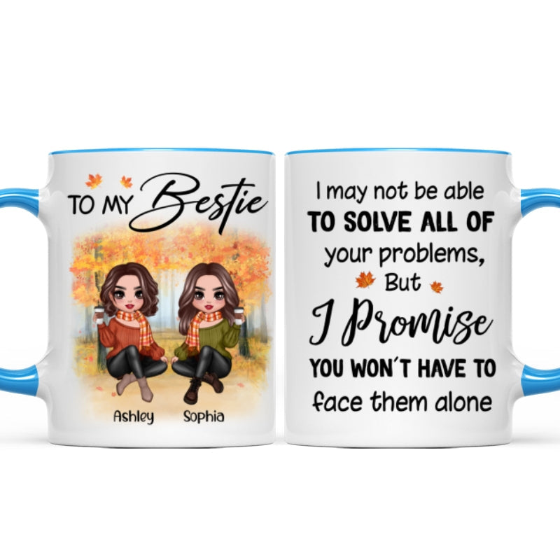 To My Bestie Fall Season Doll Besties Sitting Personalized Mug
