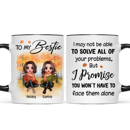 To My Bestie Fall Season Doll Besties Sitting Personalized Mug