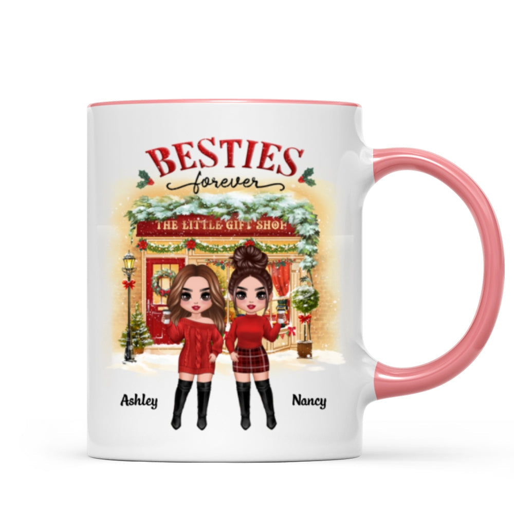 Christmas Gift Shop Best Friends Sisters Personalized Mug