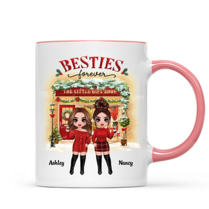 Christmas Gift Shop Best Friends Sisters Personalized Mug