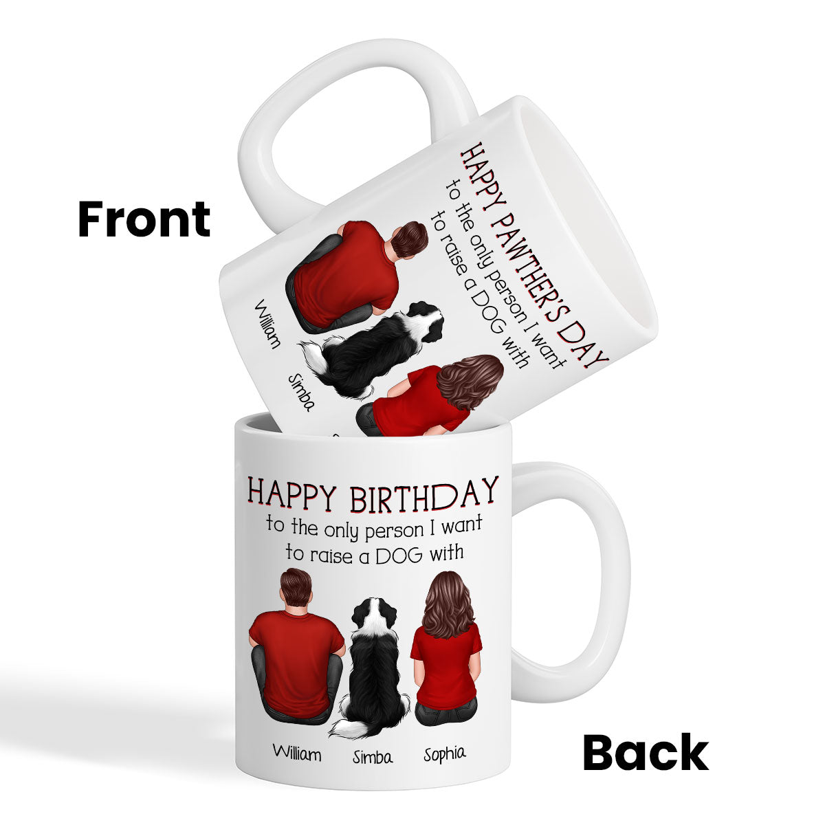 Happy Pawther's Day To The Person I Want To Raise A Dog Cat With Personalized Mug, Father's Day Gift For Dog Cat Dad