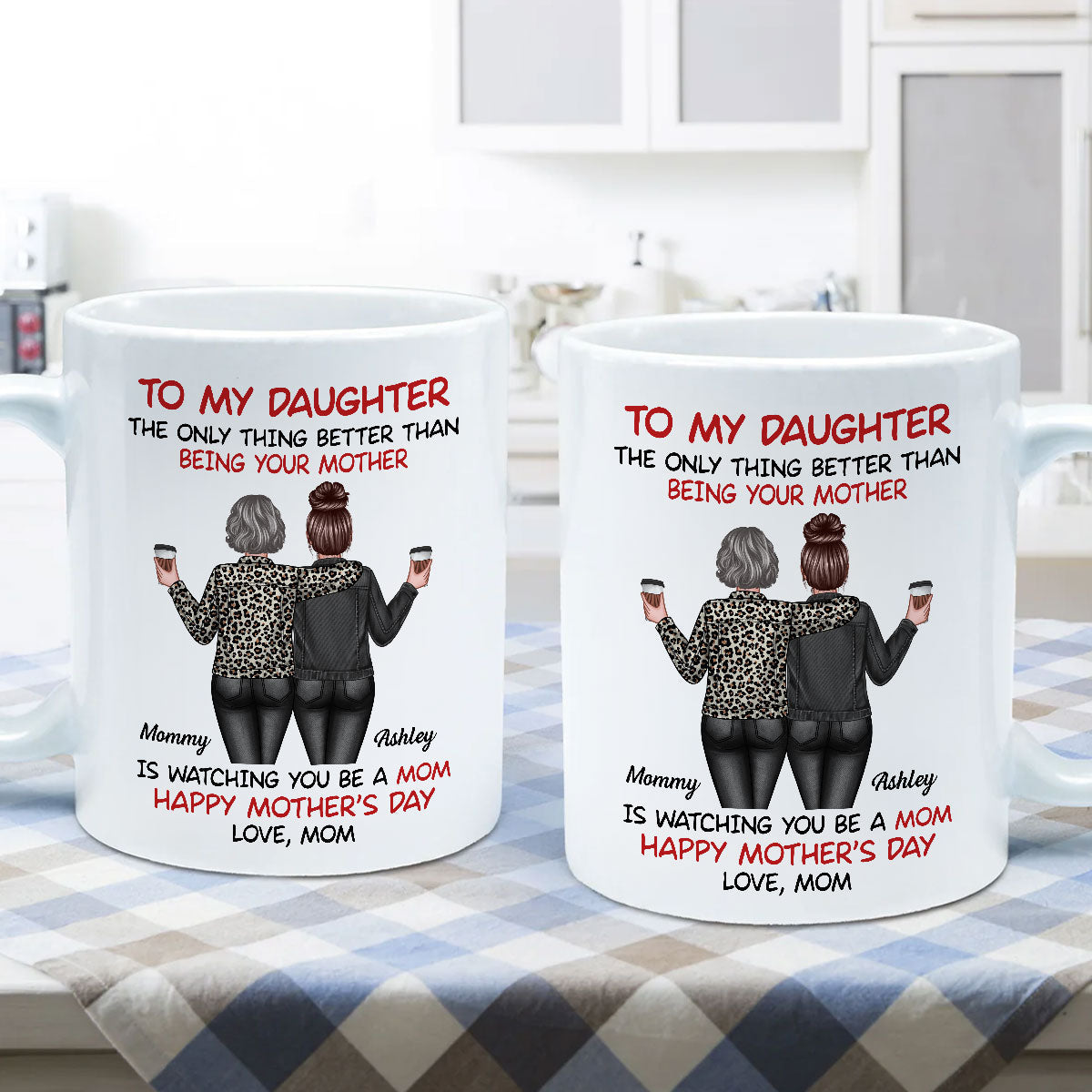 Watching My Daughter Being a Mom Personalized Mug, Heartfelt 2025 Gift For Daughter